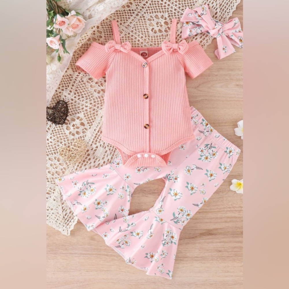 Shoulder Sling Fashion Three-piece (Pink)